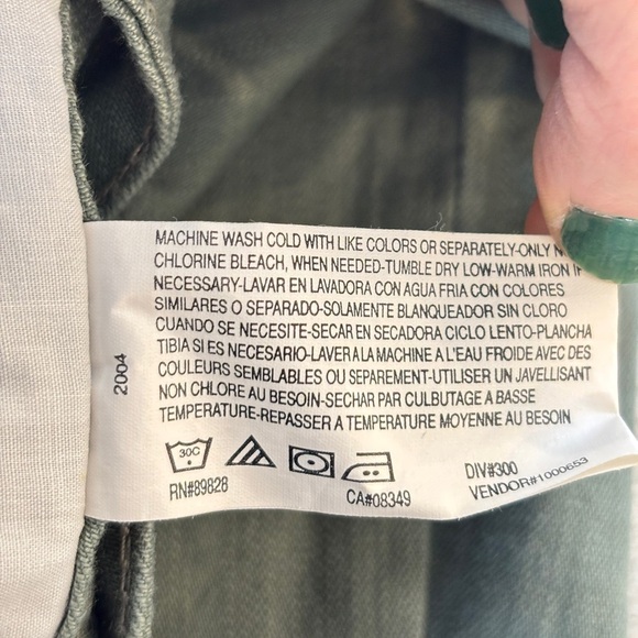 Gloria Vanderbilt Womens Olive Green Jeans Plus Size 18 Capri Stretch Denim - Picture 6 of 13